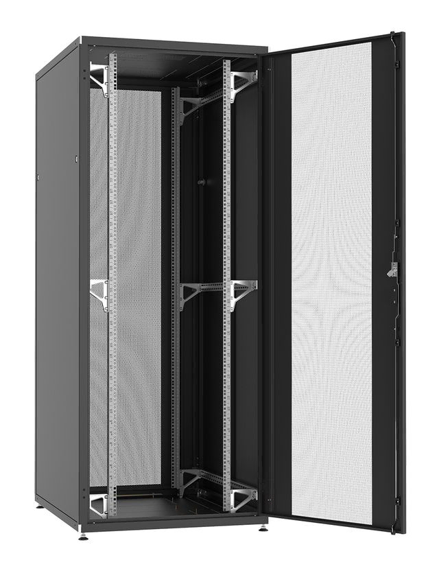 SZB IT 44AA 42U 800x1000mm serverrack RAL9005 med ventilerande dörrar fram och bak. F-rack Systems
